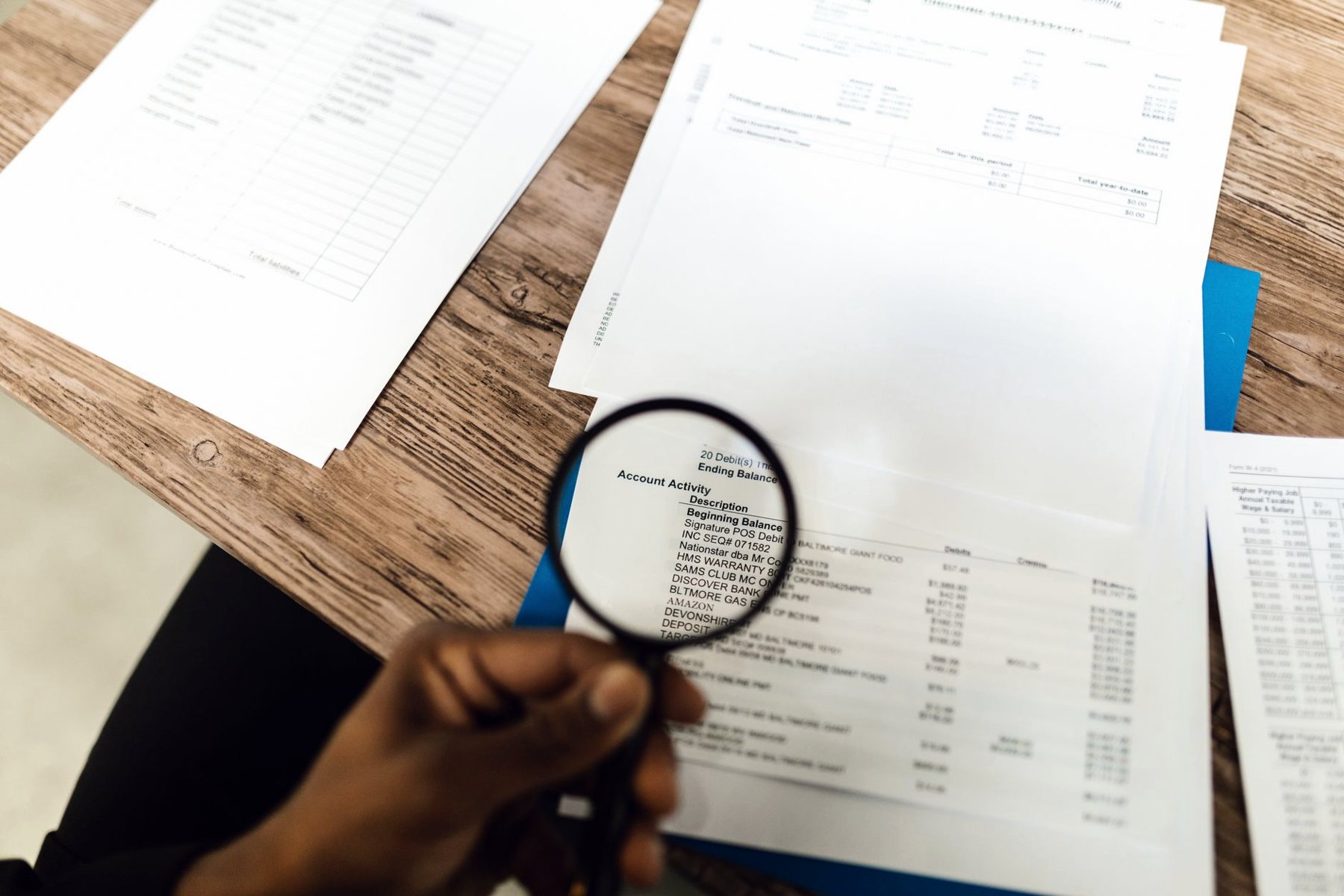 Loupe sur des états financiers